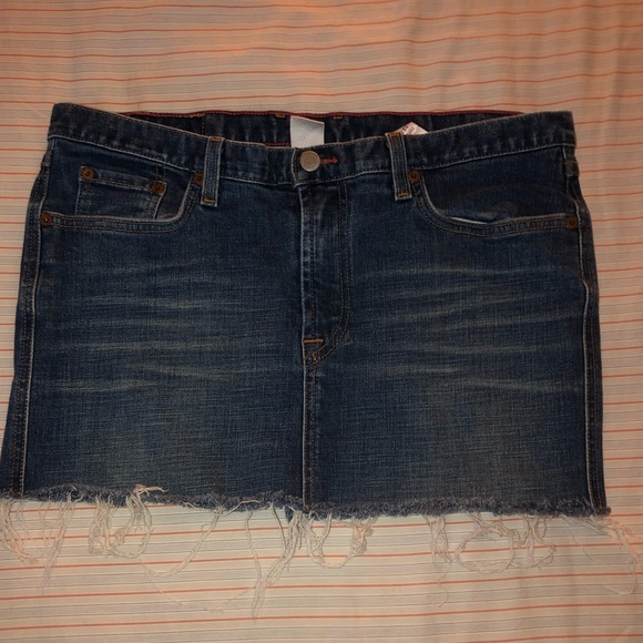 Lucky Brand Distressed Jean Mini Skirt, 12/31 - Picture 1 of 3